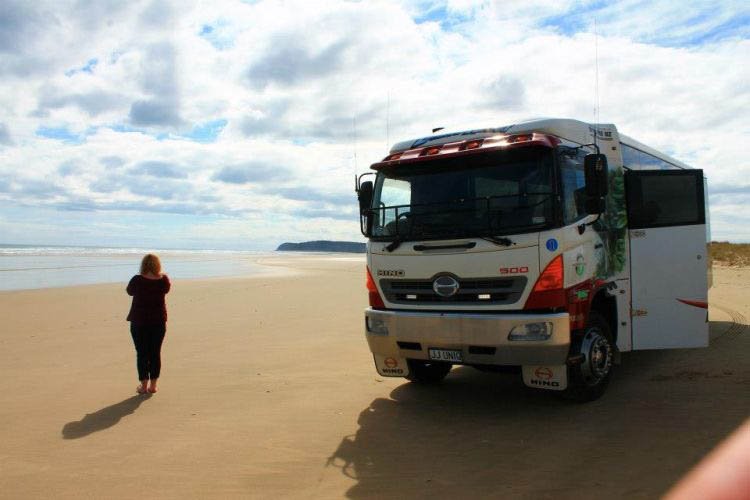 Bus 90 Mile beach Neuseeland
